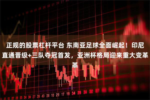 正规的股票杠杆平台 东南亚足球全面崛起！印尼直通晋级+三队夺冠首发，亚洲杯格局迎来重大变革