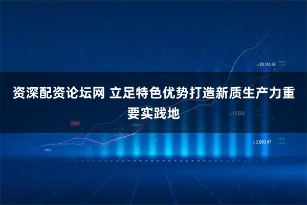 资深配资论坛网 立足特色优势打造新质生产力重要实践地