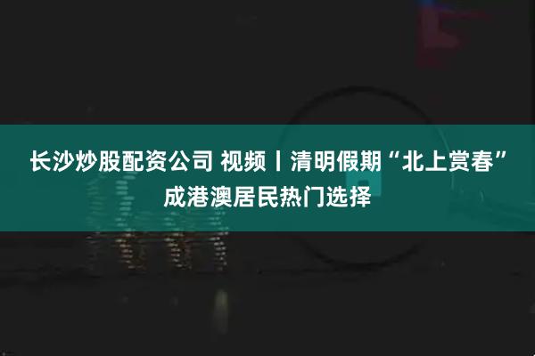 长沙炒股配资公司 视频丨清明假期“北上赏春”成港澳居民热门选择